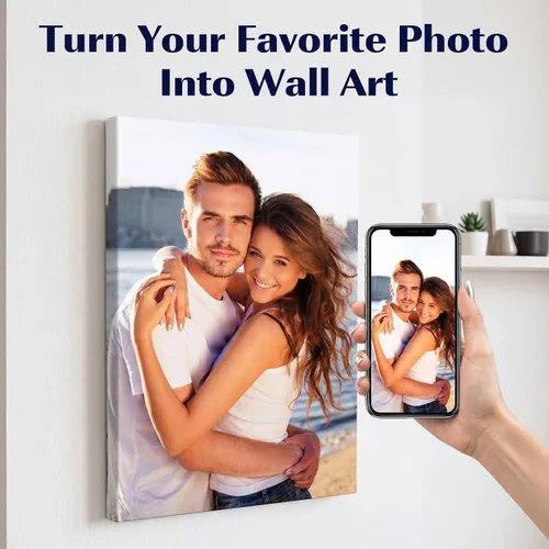 Miniatura 2 de Lienzo de foto personalizable con impresión y marco flotante profundo - Arte de pared envuelto en galería personalizado de tu imagen - Opciones