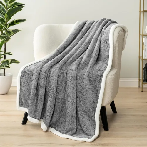 Miniatura 19 de PAVILIA Premium Manta de vellón sherpa a cuadros súper suave, acogedora, afelpada, microfibra ligera, reversible para sofá y cama, para todas