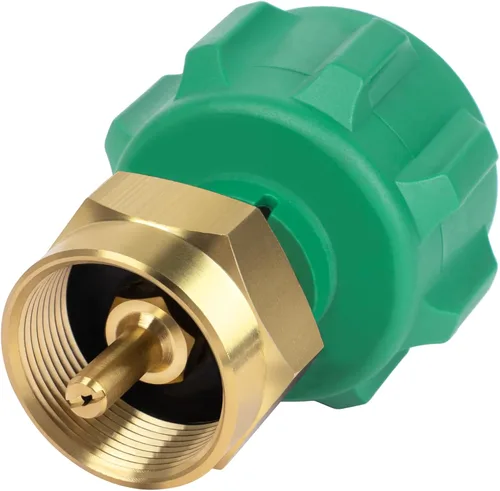 Miniatura 10 de GASPRO Adaptador de recarga de propano, llena botellas de 1 libra de tanque de 20 libras, fácil de usar, latón macizo
