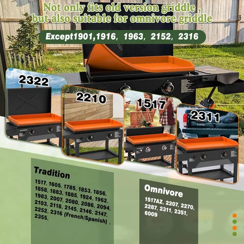 Miniatura 5 de Funda de parrilla de silicona para Blackstone de 22 pulgadas, cubierta protectora de silicona de grado alimenticio de borde completo y resistente