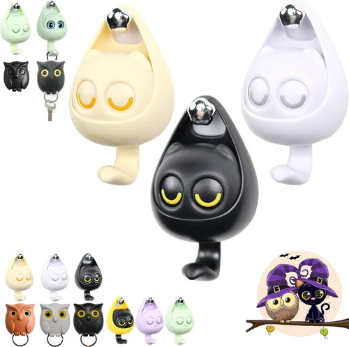Miniatura 24 de Llavero de búho nocturno, llaves de soporte para llaves, llave de pared magnética de búho nocturno, lindo soporte para llaves de búho, creativo y 3