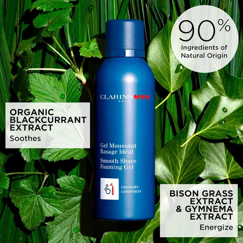 Miniatura 3 de CLARINS MEN Smooth Shave Foam Gel Gel de afeitado hidratante para hombres Alivia y suaviza Energiza la piel Acondiciona el pelo de la barba