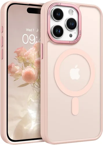 Miniatura 15 de BENTOBEN Funda magnética para iPhone 15 Pro Max, compatible con MagSafe, translúcida mate, esmerilada, antihuellas, delgada, a prueba de golpes
