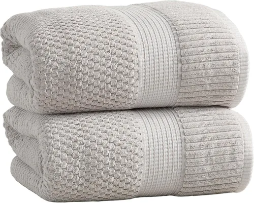 Miniatura 30 de NY Loft Juego de 4 toallas de baño 100% algodón, supersuaves y absorbentes, de secado rápido, 30 x 52 pulgadas, algodón texturizado y duradero