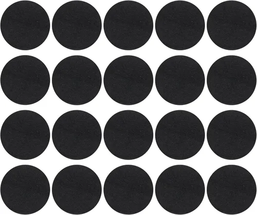 Miniatura 6 de PATIKIL Almohadilla de quemador de incienso de 1.8 pulgadas de diámetro, paquete de 20 soportes de incienso de aluminio negro para recoger cenizas