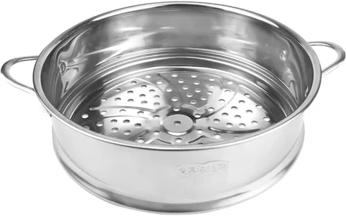 Olla de vapor de acero inoxidable de 7.8 pulgadas de rejilla de cocción redonda para cocina, cesta de vapor para cocina, bollo de albóndigas Dim Sum