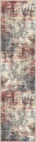 Miniatura 946 de IOHOUZE Alfombra abstracta lavable de 3 x 12 pies para pasillos, antideslizante para cocina, camino de entrada de lana sintética para interiores
