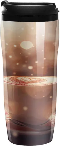 Miniatura 9 de Hearts Drawn on Coffee Coffee Cup Hot Coffee Travel Mug Reusable Iced Coffee Cups Double Heat Insulation Coffee Mug with Leak-Proof Lid Stylish