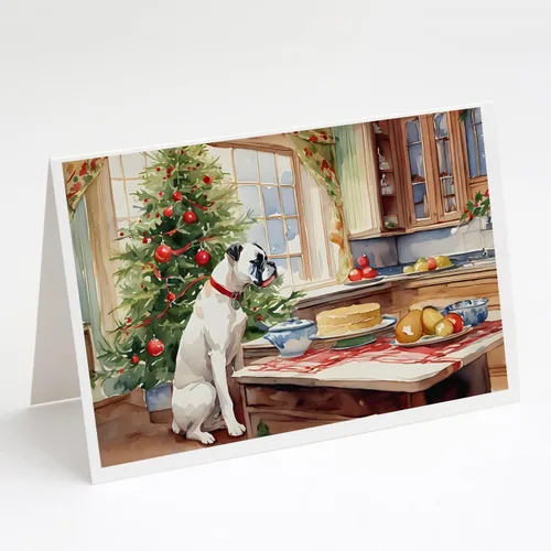 Miniatura 12 de Caroline's Treasures DAC3884GCA7P Paquete de 8 tarjetas en blanco de Navidad con galletas de husky siberiano Tarjetas de felicitación con sobres