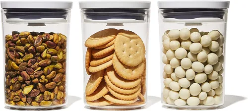 OXO Good Grips - Juego de botes redondos de 3 piezas