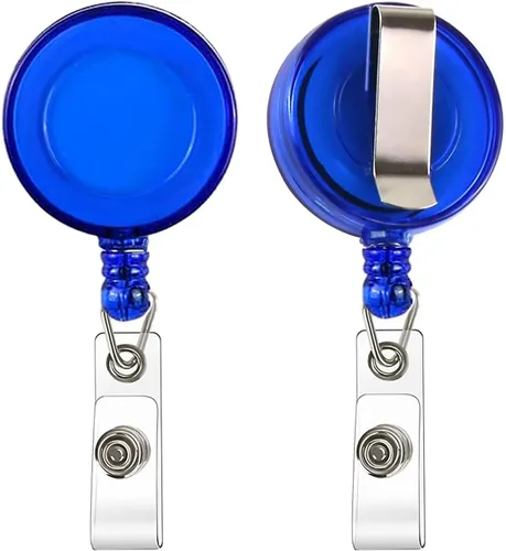 Miniatura 14 de JANYUN 50 Piezas Clips Retráctiles de Carrete de Insignias Portador para Colgar Tarjeta de Identificación Nombre Llavero (Negro)