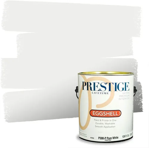 Miniatura 20 de Prestige Paints - Pintura y sellador 2 en 1 para exteriores, 1 galón, plana, similar a Sherwin Williams Snowfall, P100-P-SW6000