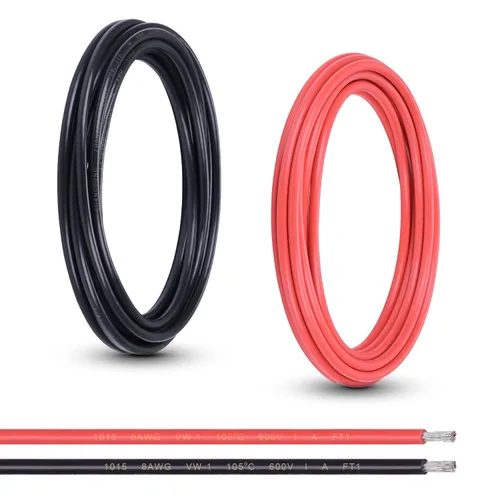 Miniatura 14 de Cable eléctrico de 10 AWG, cable de cobre estañado rojo y negro para audio de automóvil, automóvil, remolque, marina, luz LED