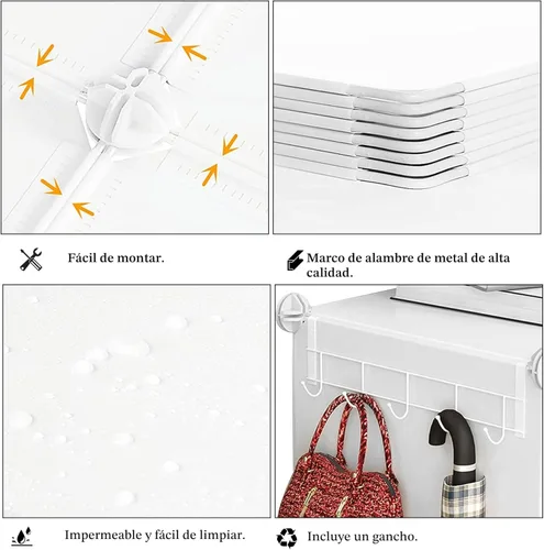 Miniatura 7 de AWTATOS Organizador de Armario de 6 Cubos Estantes de Almacenamiento Portátiles Organizadores de Ropa y Almacenamiento Estantería Cúbica Apilable