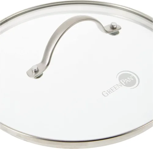 Miniatura 7 de GreenPan Paris Pro - Juego de sartenes antiadherentes de cerámica anodizada dura, de 8 y 10 pulgadas, sin PFAS, apto para lavavajillas, tapa gris
