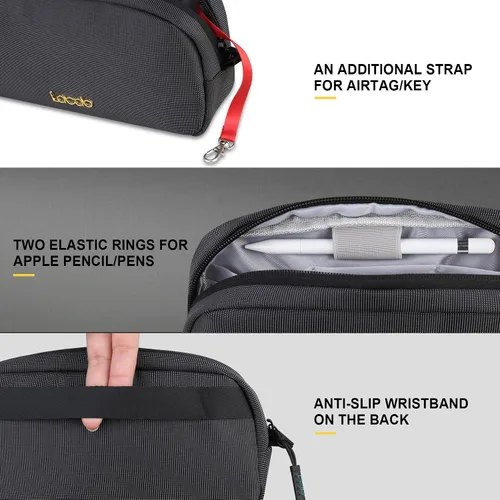 Miniatura 4 de Lacdo Organizador de artículos electrónicos, estuche de viaje, organizador de cables para artículos esenciales, resistente al agua, accesorios