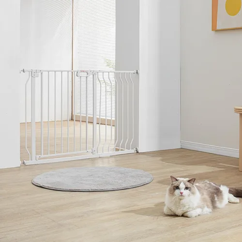 Miniatura 8 de VEVOR - Puerta de bebé extra ancha de 29.5-46" para escaleras, puerta de cierre automático para perros para la casa, puertas para mascotas de fácil