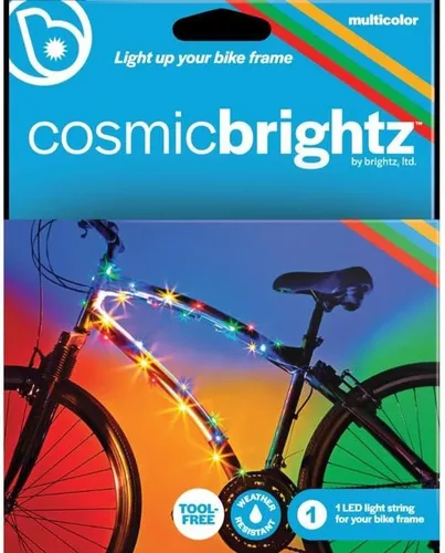 Miniatura 10 de Brightz CosmicBrightz - Cuerda de luz LED para marco de bicicleta, cuerda de 6.5 pies, funciona con pilas con interruptor de encendido/apagado