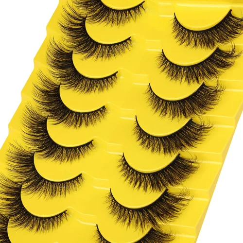 Miniatura 5 de Pestañas naturales de ojo de gato, pestañas postizas wispy de visón que parecen extensiones de pestañas de ojo de zorro, 9 pares por Zegaine