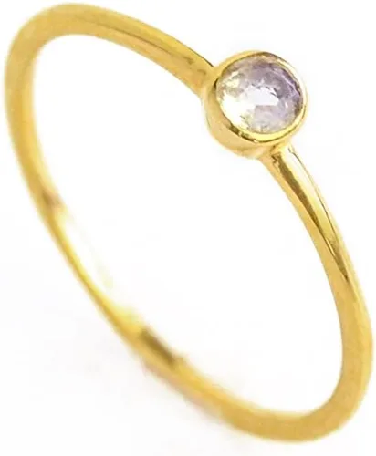 Miniatura 17 de Anillo pequeño de piedras preciosas apilable, banda de anillo delicada y delgada minimalista, anillo simple apilable de piedra natal