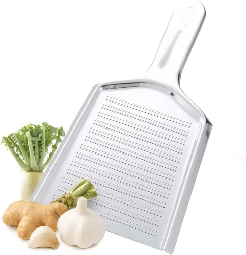 TIKUSAN Rallador japonés Oroshigane Rebanador de acero inoxidable fabricado en Japón para rábano, ajo, jengibre, frutas y verduras de raíz (4.1 x