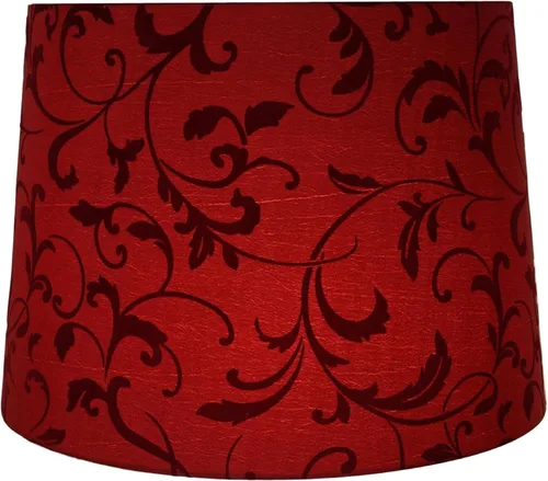 Miniatura 2 de Aspen Creative 32325A Pantalla de lámpara de construcción de araña con forma de imperio de transición de tapa dura en rojo, 12" superior x 14