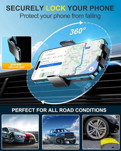 Miniatura 4 de Cargador Inalámbrico para Coche, Soportes de Teléfono para tu Coche Carga Rápida de 15W Sujeción Automática, Soporte de Teléfono para Coche