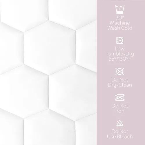 Miniatura 7 de Hearth & Harbor Funda acolchada para colchón tamaño Queen, 100% impermeable, funda de colchón ajustable con bolsillo profundo de 8 a 21 pulgadas