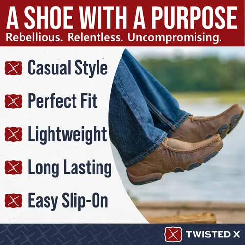 Miniatura 5 de Twisted X Mens Original Chukka Driving Moccasin