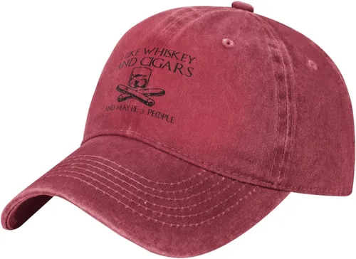 Miniatura 160 de Philysonic Funny Hat I Like Whisky and Cigars and Maybe 3 People Sombreros para Hombres Gorras de Béisbol Gorras Ajustables