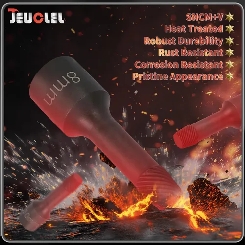 Miniatura 7 de Juego de 5 extractores de cuña de impacto de 1/2 pulgada, kit de adaptador de removedor de pernos fácil de quitar, herramienta de extracción