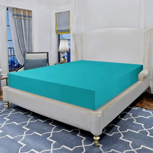 Miniatura 22 de Elegant Comfort Lujosa sábana bajera de 1500 hilos de calidad egipcia resistente a las arrugas, 1 pieza, elástico en todo el contorno, bolsillo
