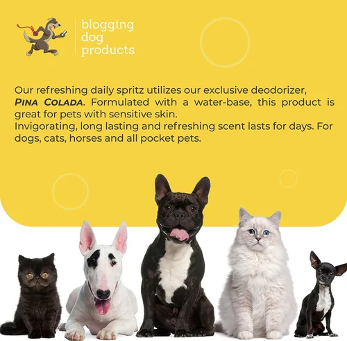 Miniatura 7 de Spray desodorizante para perros – Perfume perfumado de piña colada para perros malolientes – Spray de aseo seguro y refrescante para perros