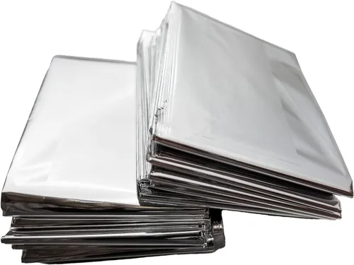 Miniatura 7 de NOVAMEDIC Mantas térmicas de aluminio de Mylar de emergencia, paquete de 200, 84 x 52 pulgadas, envueltas individualmente, manta de supervivencia