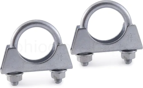 Miniatura 8 de Abrazadera de silenciador resistente de 3 pulgadas - Estilo de sillín con perno en U - Zinc (paquete de 2)