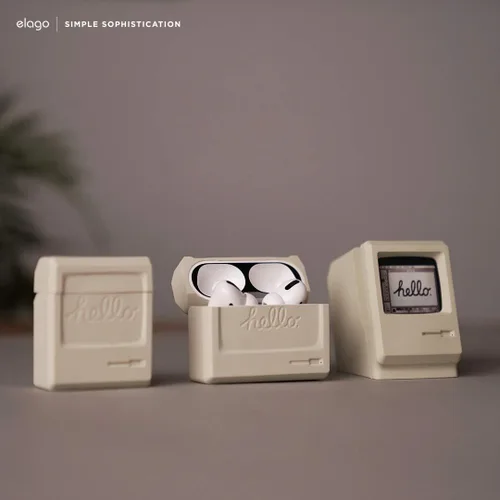 Miniatura 5 de elago AW3 - Funda de silicona compatible con Airpods 1 y 2, diseño clásico de monitor, luz LED visible, funda de silicona de alta calidad