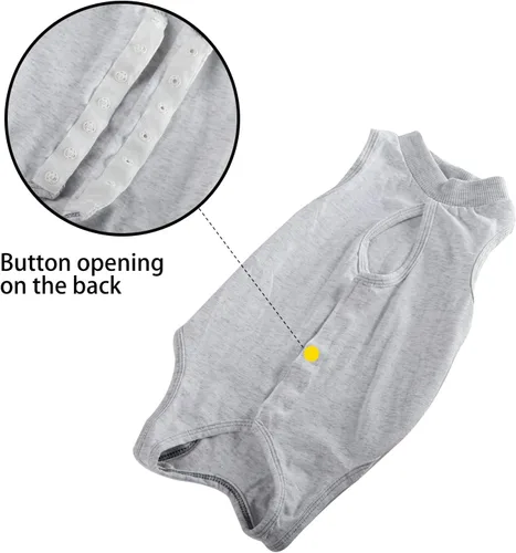 Miniatura 2 de Traje de recuperación para gatos macho y hembra, ropa suave para después de la cirugía, mono con cono protector, camisa, ropa, pañales protectores