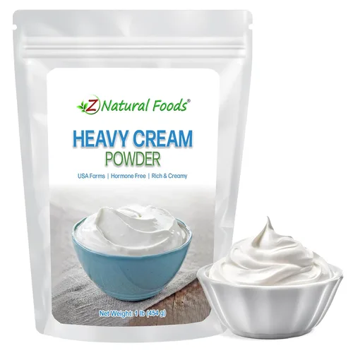 Miniatura 6 de Z Natural Foods Crema en polvo pesada – Densa en nutrientes y deliciosa crema en polvo con 1 año de vida útil – Fácil de usar y perfecta para café