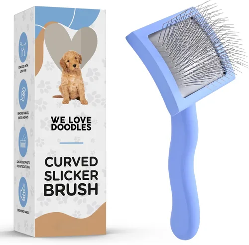 Miniatura 11 de Cepillo Slicker para perros, suministros de aseo para perros, el mejor cepillo para garabatos y caniches para perros de pelo - Goldendoodle Pin