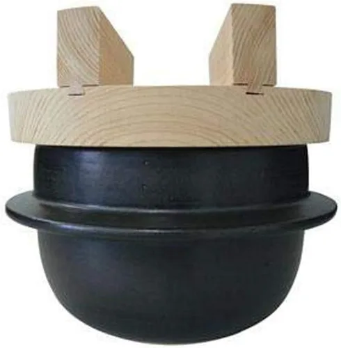 Miniatura 4 de Japanese Rice Cooker Donabe Clay Pot Set, 3 Go (3 Cups), Includes Hinoki Rice Scoop