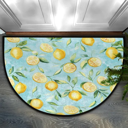 Miniatura 7 de AUUXVA Tapete semicircular con estampado de patas de perro, para entrada interior, huellas, cachorros, antideslizante, absorbente, 24 x 36 pulgadas