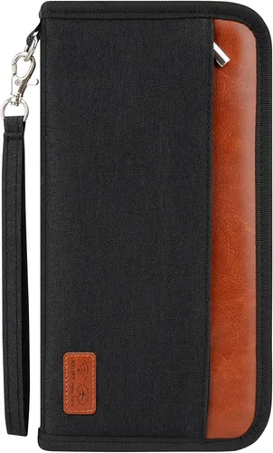 Miniatura 12 de Boonbery Cartera de pasaporte familiar con bloqueo RFID para 4-6 mujeres y hombres, organizador de documentos de viaje impermeable, funda