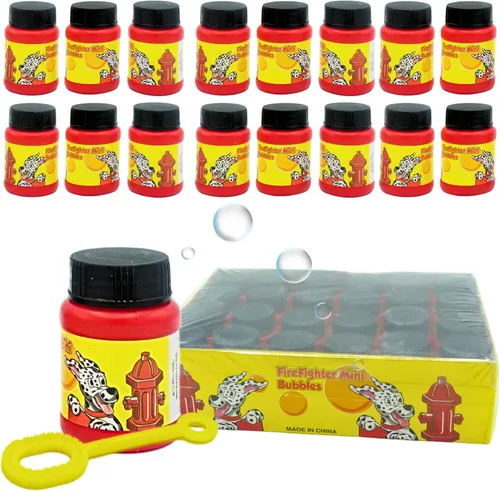 Miniatura 7 de 4E's Novelty 24 mini burbujas a granel – Burbujas para niños, suministros de fiesta de bomberos, tema de camión de bomberos, recuerdos de fiesta