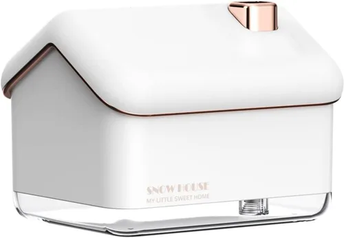 Miniatura 3 de EVGATSAUTO Humidificador de escritorio, humidificador de casa de nieve, ajuste de 2 velocidades, portátil, silencioso, USB, enchufe, regalo con luz