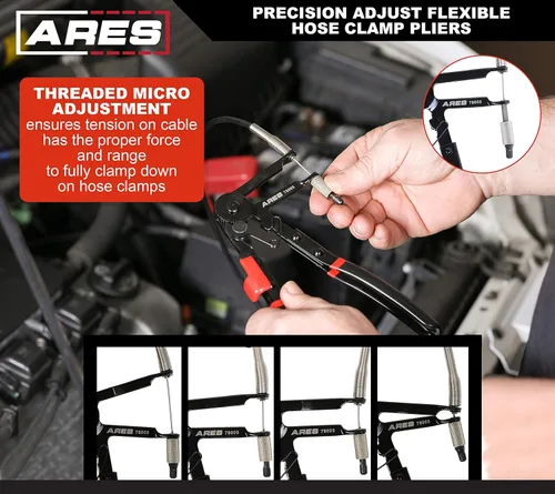 Miniatura 3 de ARES 78005 - Alicates de abrazadera de manguera de ajuste de precisión - Cable resistente de 24 pulgadas - Abrazaderas de manguera de 0.709 in-2.126