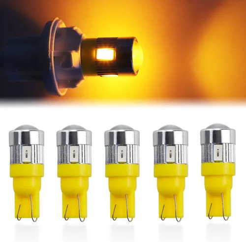 Miniatura 3 de Cab Maker - Base de luz de techo + 5 bombillas LED ámbar T10 194 168 5050 para Chevy/GMC C1500 C2500 C3500 K1500 K2500 K3500 1988-2000 camionetas