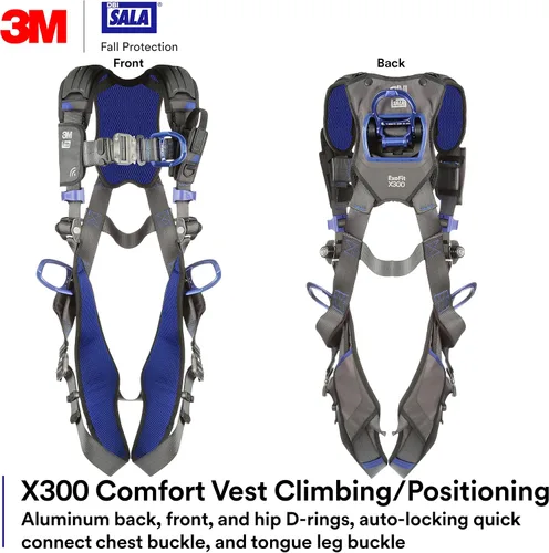 Miniatura 2 de 3M 1113421 DBI-SALA ExoFit X300 Comfort Vest Arnés de seguridad para escalada/posicionamiento, protección contra caídas en la industria general
