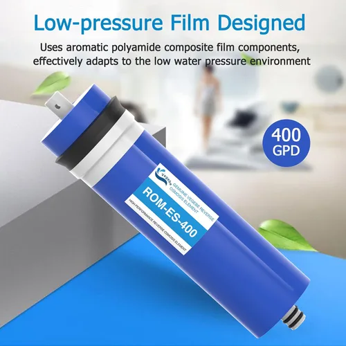 Miniatura 4 de Filtro de membrana 400 GPD RO de 12 x 3 pulgadas, repuesto de elemento de membrana de ósmosis inversa para debajo del fregadero, sistema purificador
