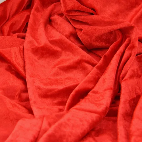The Yard - Tela de terciopelo elástico para disfraces y manualidades (rojo, 1 yarda)
