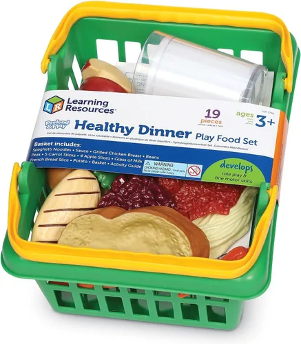 Miniatura 3 de Learning Resources Canasta de cena saludable - 19 piezas, a partir de 3 años, comida de simulación para niños pequeños, juguetes de aprendizaje